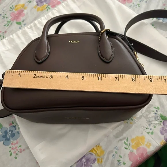 Coach Dark Brown Leather Satchel - Picture 6 of 8